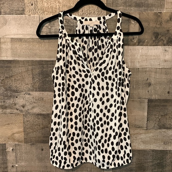 Ann Taylor Loft Flowy Polka Dot Top - Picture 11 of 16